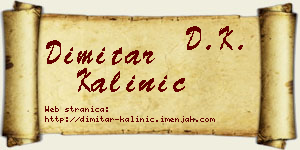 Dimitar Kalinić vizit kartica